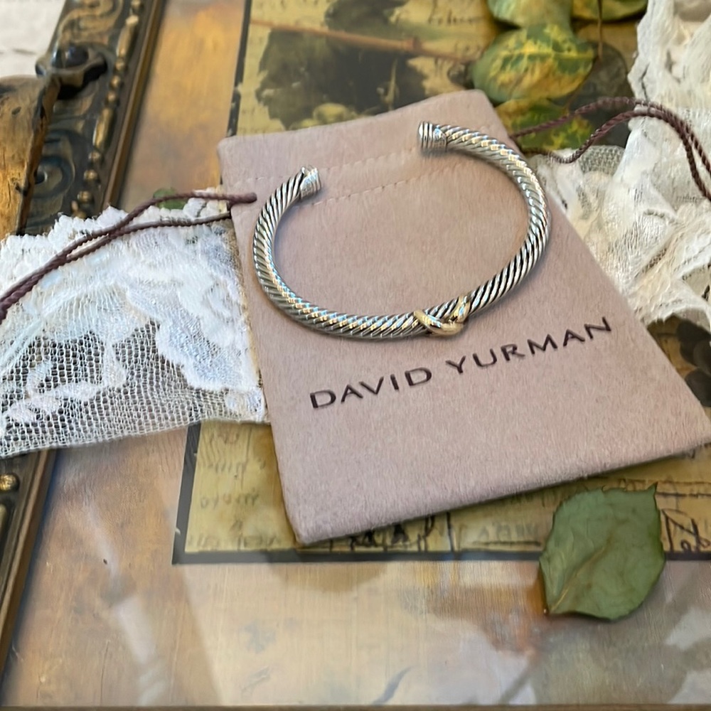 David 14K Sterling Cable Bracelet